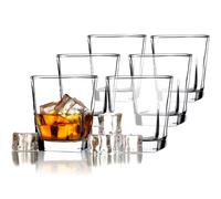 Bere bicchieri di kadax, set 6er, vetro di succo, bicchieri d'acqua robusti, set di vetro, vetro universale fatto di bicchiere di alta qualitŕ, bicchieri di whisky, bevande, festa (Romi, 250 ml)