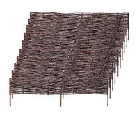 Palizzata in salice KADAX, recinzione in vimini naturale, 10 pezzi, 120x30 cm