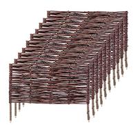 KADAX Set di 10 limitatori per aiuole, in vimini, 60 x 40 cm, per aiuole, sentieri e prati, delimitazione naturale per fiori e ortaggi