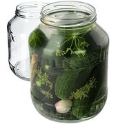 KADAX Set di 2 barattoli per conserve da 1,7 l, senza coperchio, per cetrioli, kombucha e kimchi, fermentare, conservare e conservare