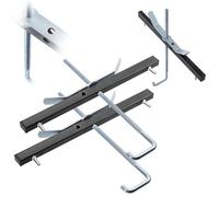 KADAX Set di 2 morsetti per scale per barre portapacchi, supporto per scale per il trasporto sicuro delle scale sul portapacchi, supporto per scala in acciaio (tetto auto)