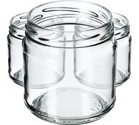 KADAX Set di 20 vasetti da 200 ml con coperchio a vite Ø 66 mm - vasetti per dessert a parete spessa, ermetici, lavabili in lavastoviglie, ideali per marmellate e conserve