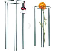 KADAX Set di 3 Pali di Supporto in Acciaio per Fiori da Esterno, Sostegno per Piante Rampicanti da Giardino, Supporti in Metallo per Pomodori e Rose (75 cm)