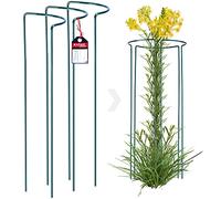 KADAX Set di 3 Pali di Supporto in Acciaio per Fiori da Esterno, Sostegno per Piante Rampicanti da Giardino, Supporti in Metallo per Pomodori e Rose (115 cm)