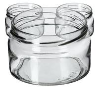 KADAX Set di 50 barattoli per conserve con coperchi twist-off fi82 - 250 ml - Ermetici e lavabili in lavastoviglie - In vetro spesso - Scelta di tappi a vite (senza coperchio)