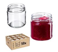 KADAX Barattoli di Vetro da 200 ml, Vassetti Piccoli per Conserve di Frutta, Marmellate e Miele, Contenitori per Conservazione Alimenti (Set di 50)