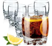KADAX Set di 6 Bicchieri per Acqua, Bicchieri per succhi in Vetro, Bicchieri Resistenti per Acqua, succhi di Frutta, Giardino, Feste, Bevande, Birra, Bicchieri universali (Nadia, 300 ml)