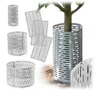 KADAX Set di 6 protezioni per tronchi di alberi, 20 x 33 cm, in plastica per alberi, protezione contro morso selvatico, protezione per alberi da frutto, protezione per alberi da frutta (grigio)