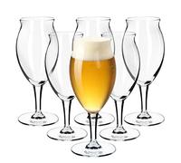KADAX Set di 6 Set di Bicchieri da Birra in Vetro, Tulipani da Birra, Bicchieri di Grano per Birra Scura e Chiara, Bicchieri da Birra Artigianali