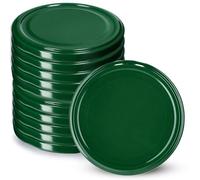 KADAX Set di coperchi a vite per bicchieri fi 89 mm, coperchio di ricambio in metallo, coperchio Twist-Off con 6 denti di blocco (10 pezzi, verde)
