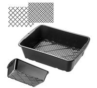 KADAX Setaccio regolabile da giardino in plastica, setaccio rotondo in plastica per sabbia, compost e terra, con regolazione manuale dell'inserto del setaccio (Rettangolare)