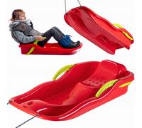 KADAX slitta in plastica, snowbob, scivolo da neve con freni rosso