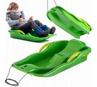 KADAX slitta in plastica, snowbob, scivolo da neve con freni verde