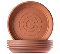 KADAX Sottovaso rotondo diametro 14 cm, 5 pezzi, in plastica, per interni ed esterni, accessori per vasi di fiori e vasi per piante (terracotta)