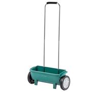 KADAX Spargitore 12 l, spargitore per fertilizzanti con ruote, spargitore per applicazione uniforme di fertilizzanti per prato, semi di prato, calce per prato e sale spargitore a mano