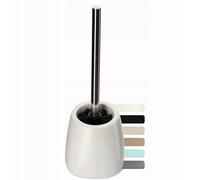 KADAX Scopino per WC, Spazzolone con Manico Lungo in Acciaio e Supporto in Ceramica, Spazzola Moderna per Toilette, Accessori per Bagno (Crema)
