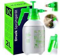 KADAX Spruzzatore manuale 2L in plastica, spruzzatore a pressione con ugello in ottone, dispositivo di irrorazione a pompa per irrigazione e controllo dei parassiti