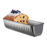 KADAX Stampo per torta reale, 31 x 7,5 x 12 cm, teglia per cipolle, teglia con strato antiaderente, torta di papaveri, pane, patè, facile da pulire (semicircolare)