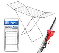 Kadax Stendibiancheria ad ali per lavanderia 180x55x101 cm Argento