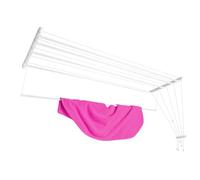 KADAX Stendibiancheria da soffitto 5 x 160 cm, stendibiancheria salvaspazio per il montaggio a soffitto, stendibiancheria da soffitto in acciaio (bianco)