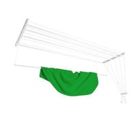 KADAX Stendibiancheria da soffitto 5x140cm, stendibiancheria salvaspazio per montaggio a soffitto, stendibiancheria per il soffitto, stendibiancheria da soffitto in acciaio (Bianco)