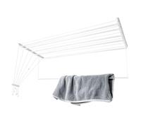 KADAX Stendibiancheria da soffitto 6 x 160 cm, salvaspazio per il montaggio a soffitto, asciugatrice per soffitto, stendibiancheria da soffitto in acciaio (bianco)