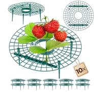 KADAX Supporti per fragole, 30 cm, 10 pezzi, protezione per fragole, fragole in plastica, protezione per piante di fragole, griglia di fragole