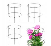 KADAX Supporto da giardino in acciaio verniciato a polvere, supporto per piante, supporto per piante rampicanti, giardino, balcone, supporto per piante (set x3: altezza: 60,5 cm)