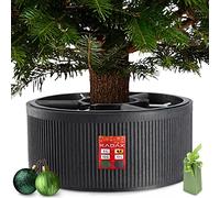 KADAX Supporto per albero di Natale, supporto in plastica per albero di Natale, base robusta con serbatoio d'acqua per vero albero di Natale, supporto decorativo per albero di Natale (grafite, 5 L)