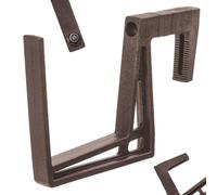 KADAX Supporto per fioriera da balcone in plastica, senza foratura, gancio regolabile e supporto per fioriera, supporto per balcone (marrone)