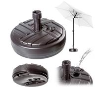 KADAX Supporto per ombrellone, a righe, rotondo, marrone