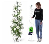 KADAX Supporto per piante da 54 - 158 cm, spirale in acciaio regolabile in altezza, per piante rampicanti come clematide e rose rampicanti, traliccio