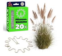 KADAX Supporto per piante perenni, rotondo, Ø 21 cm, in set da 20 pezzi, supporto per piante in plastica, supporto per ortensie e peonie, supporto per ortensie e piante (beige)