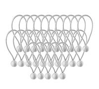 KADAX Supporto per teloni, resistente alle intemperie, in gomma per teloni, roulotte (bianco/sfere/25 pezzi)