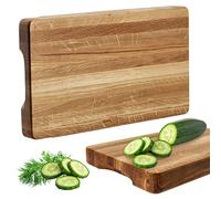 KADAX Tagliere in legno, da cucina, spessore 4 cm, in legno naturale, tagliere in rovere massiccio, per snack, formaggio, frutta (30 x 45 cm)