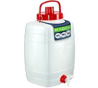 KADAX Tanica per acqua, botti per bevande in plastica, tanica per acqua potabile, serbatoio dell'acqua con rubinetto, serbatoio per acqua, tanica per bevande con guarnizione in gomma