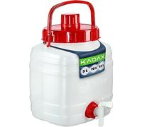KADAX Tanister d'Acqua, Bevanda in plastica, bomboletta d'Acqua Potabile, Serbatoio d'Acqua con Rubinetto, Serbatoio dell'Acqua, Rango di Bevande con Guarnizione in Gomma (5L di Bianco)