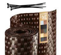 KADAX Tape Recinzione Made di Technorattan, 19 x 255 cm, 10 Colori, Schermo della Privacy, Rotolo di Schermo sulla Privacy, Protezione Vento Balcone, terrazza, Tappetino da Recinzione (Marrone)