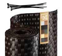 KADAX Tape Recinzione Made di Technorattan, 19 x 255 cm, 10 Colori, Schermo della Privacy, Rotolo di Schermo sulla Privacy, Protezione del Vento per Balcone, terrazza, Tappetino (Marrone Scuro)