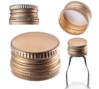 KADAX Tappo a vite 28 x 18 mm per bottiglie, tappo a vite in alluminio, tappo a vite per bottiglie di vino, succhi e liquori (oro, 10 pezzi)