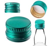 KADAX Tappo a vite 28 x 18 mm per bottiglie, tappo a vite in alluminio, tappo a vite per bottiglie di vino, succhi e liquori (verde, 10 pezzi)