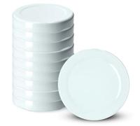 KADAX Tappo a vite fi43 mm, set di coperchi Twist-Off in metallo, adatto per bicchieri da 40 ml, coperchio di ricambio con 4 denti, coperchio per barattoli, bottiglie e barattoli (10 pezzi, bianco)