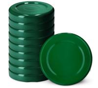 KADAX Tappo a vite fi43 mm, set di coperchi Twist-Off in metallo, adatto per bicchieri da 40 ml, coperchio di ricambio con 4 denti, coperchio per barattoli, bottiglie e barattoli (10 pezzi, verde)