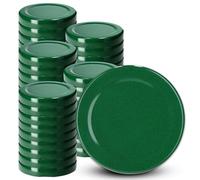 KADAX Tappo a vite fi58 mm, set di coperchi Twist-Off in metallo, coperchio di ricambio per bicchieri e bottiglie, coperchio con 4 denti di bloccaggio per barattoli (verde, 50 pezzi)