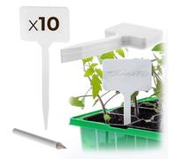 KADAX Targhe per piante in plastica, 10 pezzi, resistenti alle intemperie, per scrivere, cartelli da giardino, cartelli per piante, targhette per etichettatura, targhette per erbe aromatiche