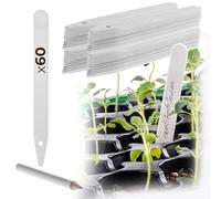 KADAX Targhette per piante in plastica, 60 pezzi, resistenti alle intemperie, per scrivere, cartelli da giardino, cartelli per piante, targhette per etichette, etichette per erbe aromatiche