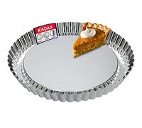 KADAX TARTEFORM, TARTELETTE MAPPONE FATTO DI SCOLORE GALVANIZZATO E ANTI -HUB SCHED METAR, QUICEFORM A 3 DAMI, Forma della torta di frutta, forma di torta di frutta rotonda (∅ 30 cm, argento)