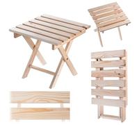 KADAX Tavolino pieghevole in legno, piccolo tavolo da giardino, tavolino pieghevole per balcone e giardino, tavolino piccolo da balcone pieghevole