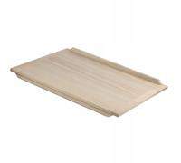 KADAX Tagliere in legno di pioppo di alta qualità, con battiscopa, per pasta, torte, impasti (entrambi i lati, 50 x 70 cm)