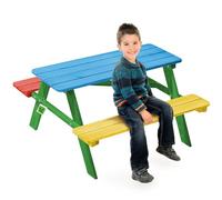 KADAX Tavolo da picnic per bambino con panche, mobili per bambino per pic-nic, tavolo in legno, set da picnic per giardino